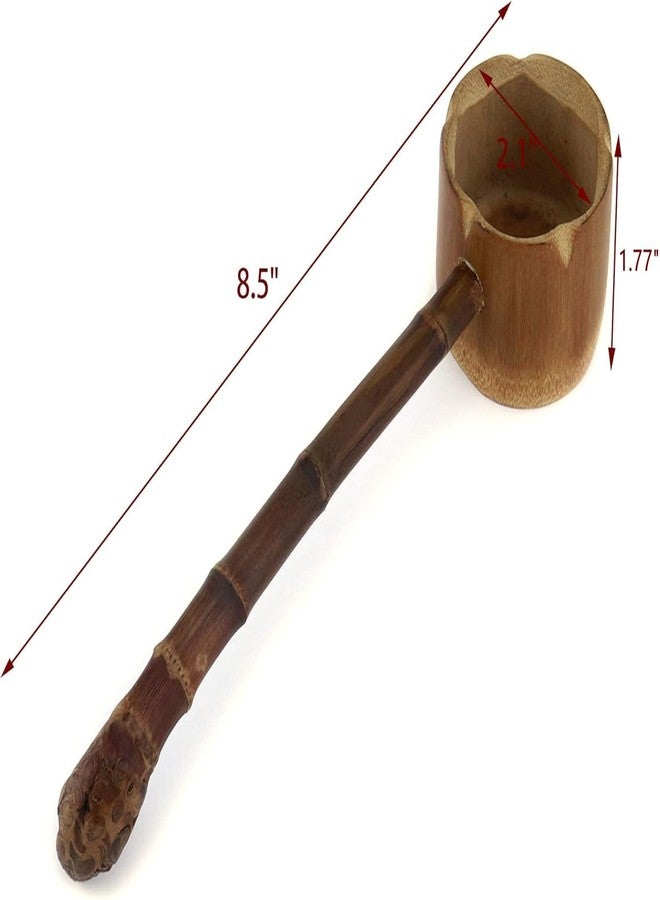 Meprotal Bamboo Water Ladle Chinese Style Long Handle Ladle Spoon Hishaku Bailer Water Dipper for Home Sauna Garden Tea Ceremony - Image 2