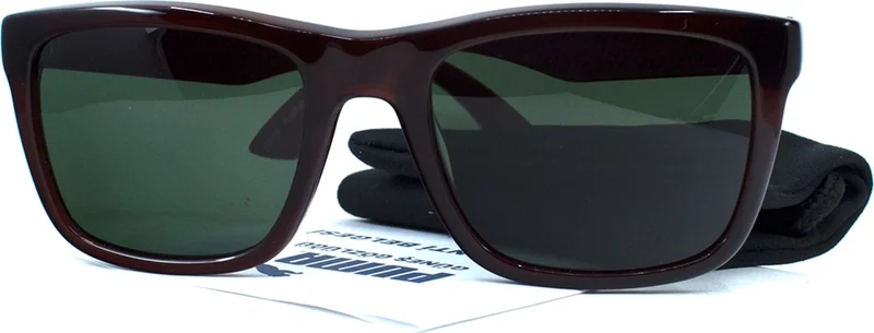 بوما PU0040S 007 54 Unisex Claret Red Cornered Frame Sunglasses