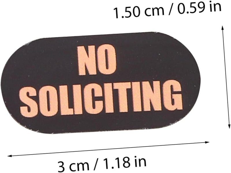 2sheets No Soliciting Sign for Home Funny Door Sticker Material Stickers Each Stylish Front Door Decor to Prevent Unwanted Visitors - Image 2