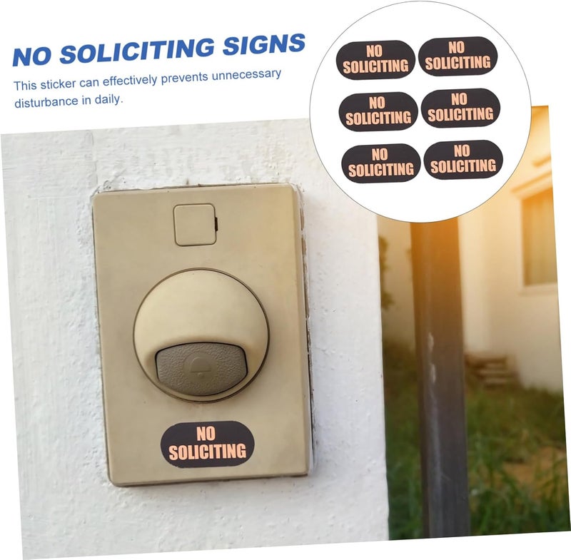 2sheets No Soliciting Sign for Home Funny Door Sticker Material Stickers Each Stylish Front Door Decor to Prevent Unwanted Visitors - Image 4