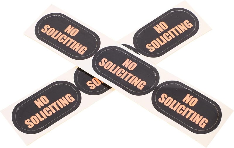 2sheets No Soliciting Sign for Home Funny Door Sticker Material Stickers Each Stylish Front Door Decor to Prevent Unwanted Visitors - Image 1