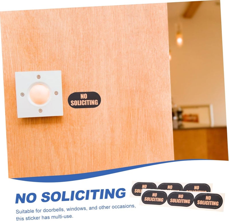 2sheets No Soliciting Sign for Home Funny Door Sticker Material Stickers Each Stylish Front Door Decor to Prevent Unwanted Visitors - Image 3