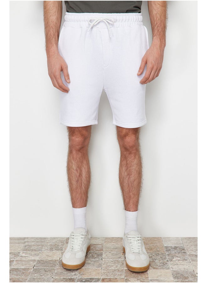 trendyol White Regular/Normal Fit Basic Shorts TMNSS24SR00026  - Image 5