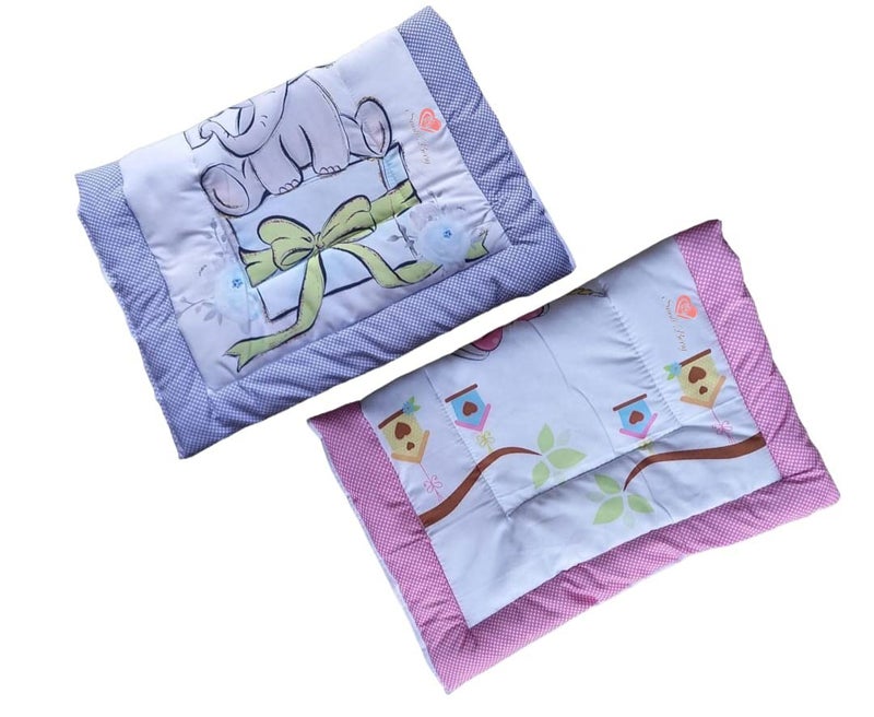SmallBerry™ Newborn Baby Godadi Bedding Set with Mattress | Multi-Color & Design for Infants | Pack of 2 | Cozy Nursery Essentials for Your Precious Bundle of Joy (Ele&Uni) - Image 2
