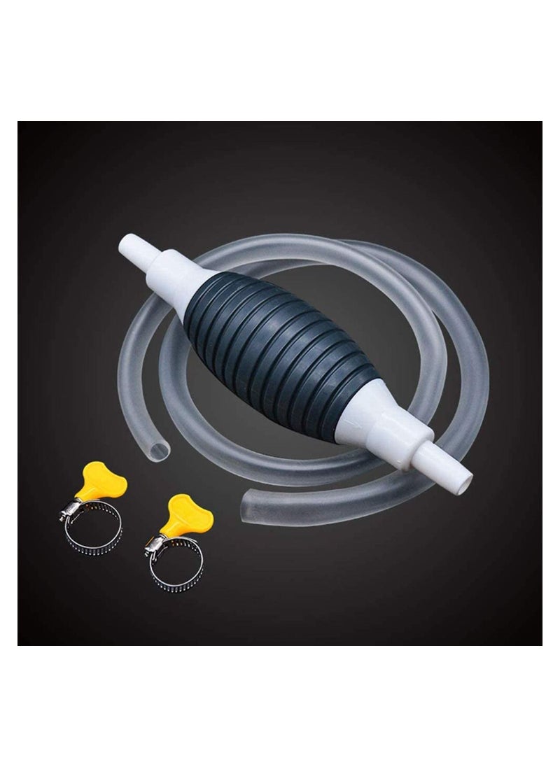 Generic - Fuel Transfer Pump Car Fuel Tank Transfer Gasoline Absorber Gasoline Siphon Hose Portable Widely Use Hand Fuel Pump for Gas Gasoline Petrol Oil Diesel. - Image 1