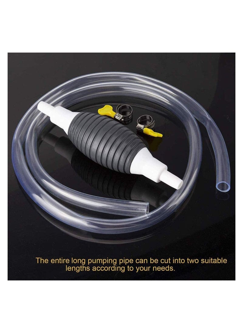 Generic - Fuel Transfer Pump Car Fuel Tank Transfer Gasoline Absorber Gasoline Siphon Hose Portable Widely Use Hand Fuel Pump for Gas Gasoline Petrol Oil Diesel. - Image 1