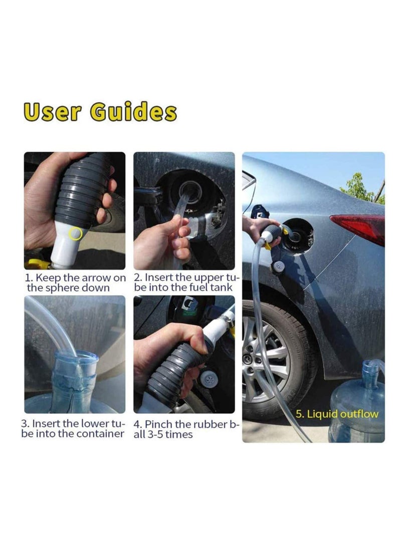 Generic - Fuel Transfer Pump Car Fuel Tank Transfer Gasoline Absorber Gasoline Siphon Hose Portable Widely Use Hand Fuel Pump for Gas Gasoline Petrol Oil Diesel. - Image 1
