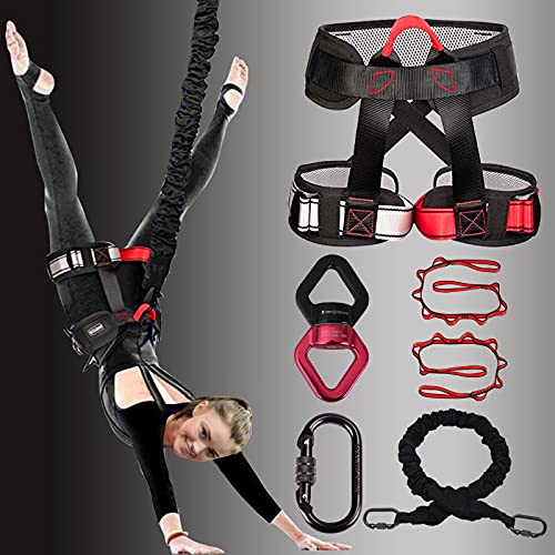 Dasking Heavy Bungee Resistance Band Set Gravity Yoga Bungee Cord Resistance Belt Set 4D Bungee Dance Rope Workout Fitness Home Gym Professional Training Equipment (Weight Class-5:90KG) - Image 1