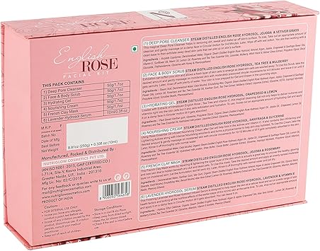 NUTRIGLOW مجموعة العناية بالبشرة من ناتورالز إنجليش روز هيدروسول 100% عضوي لمكافحة الشيخوخة للتدليك وتجديد البشرة 85 أونصة 03 أونصة سائلة 250 جرام 10 مل - Image 2