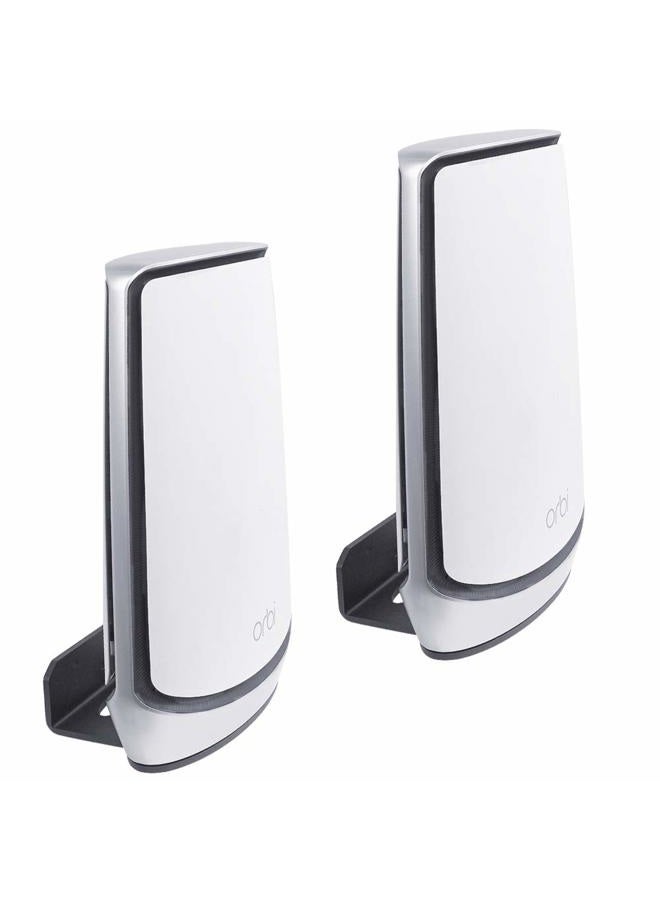 TIUIHU Wall Mount Bracket for NETGEAR Orbi Tri-Band Mesh WiFi 6 System RBS850,RBK852,RBK853,RBS750,RBS751,RBK752,RBK753,AX4200,AX5700,AX6000,Router Wall Mount for NETGEAR Orbi WiFi 6 Router-2PACK - Image 1