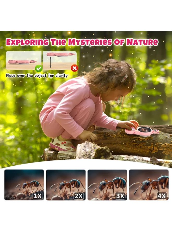 Rivgot Pink Unicorn 500x USB Microscope Handheld Magnifier For Kids Educational Science Toy - Image 4