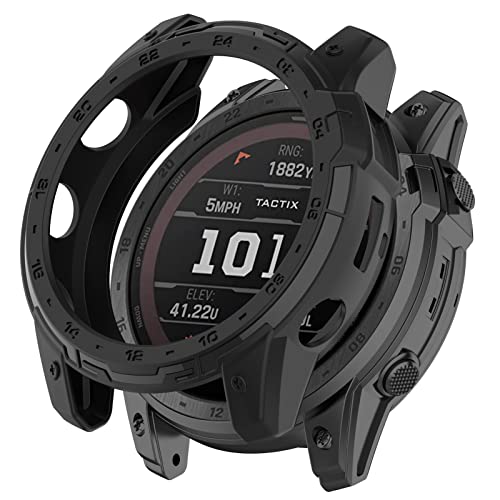 AWADUO Compatible with Garmin Enduro 2 Protective Case Cover Smartwatch Soft TPU Protective Case Cover Shell Protector CoverageBlack - Image 1