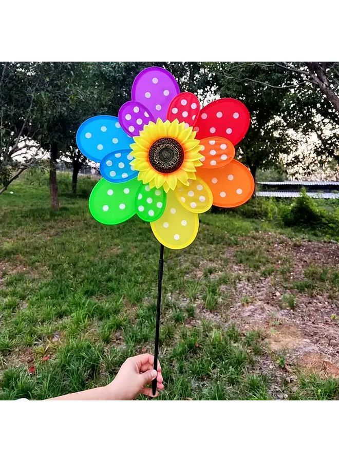Double Layer Fabric Dot Insect Windmill Colorful Handheld Outdoor Toy For Garden Courtyard Decoration Wedding Gift Plug In Scenic Spot Advertising Event Prop - Image 5