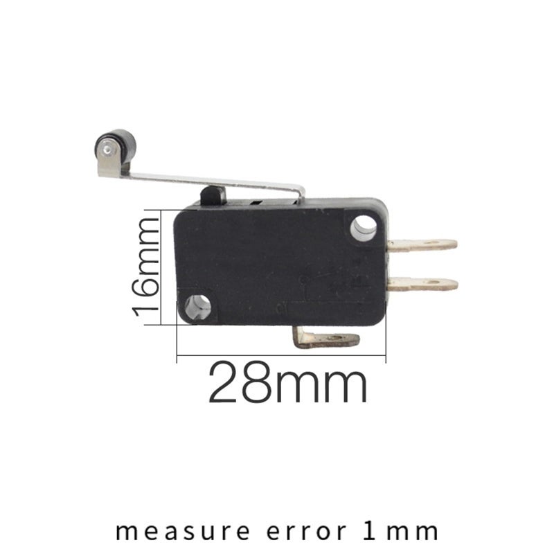 V 152 1c25 Micro Switch 16A 250VAC 1NO1NC Momentary Travel Limit Switch With Lever Roller - Image 4