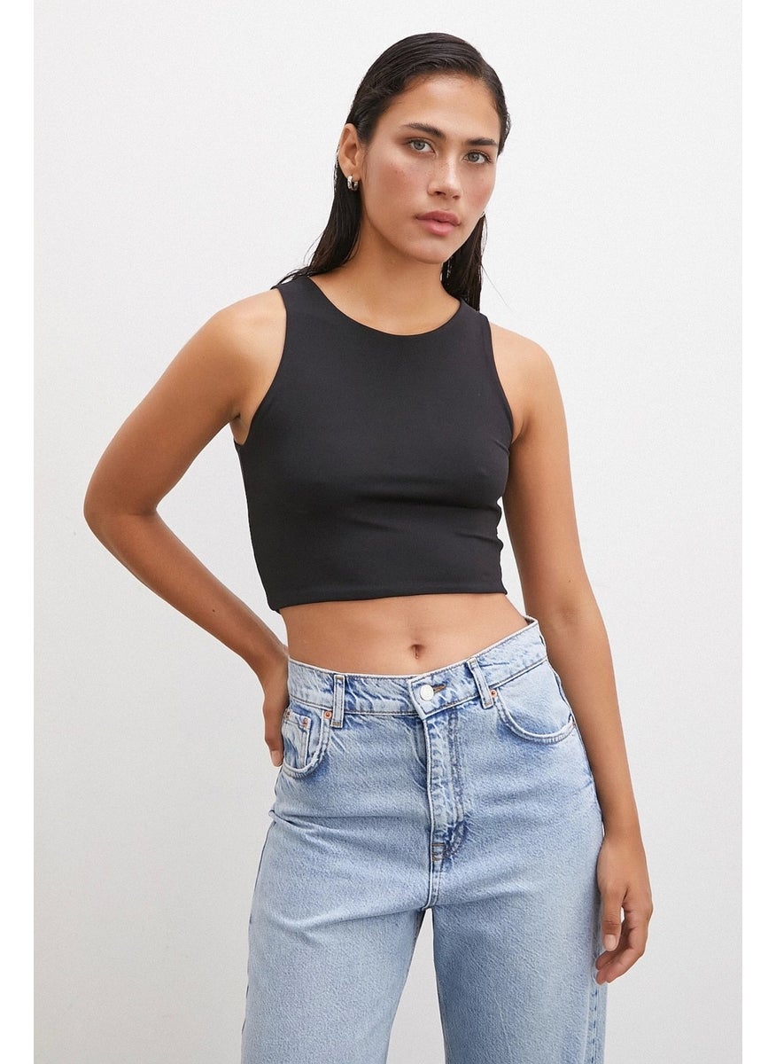 Never More Basic Crop Top Black  - Image 1