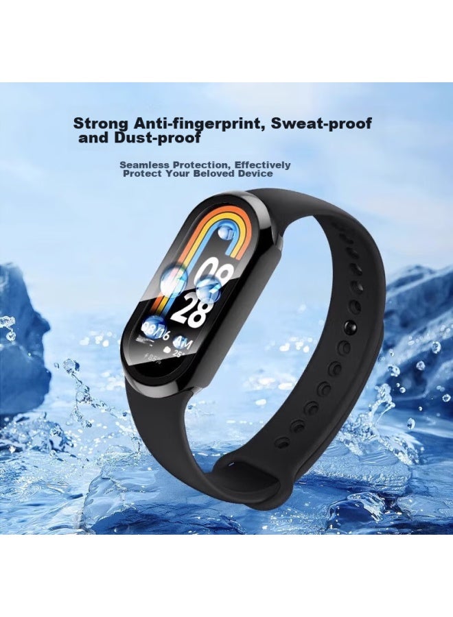 Shan غطاء وقائي وواقي شاشة مركب لـ Xiaomi Mi Band 9، غطاء وقائي للإصدار القياسي من Xiaomi Mi Band 9 / الإصدار 9 NFC، فيلم زجاج مقوى، حماية كاملة، مقاوم للصدمات، زجاج عالي الوضوح، شفاف - Image 5