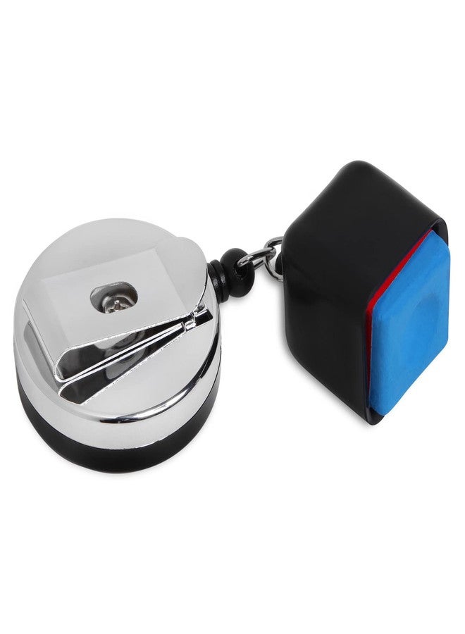 OKKO Retractable 8-Ball Chalker Billiard Pool Cue Chalk Holder with Belt Clip Black + 1 pc of Master Chalk - Image 4