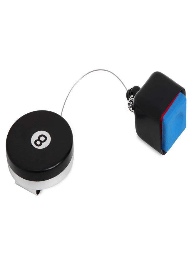 OKKO Retractable 8-Ball Chalker Billiard Pool Cue Chalk Holder with Belt Clip Black + 1 pc of Master Chalk - Image 2