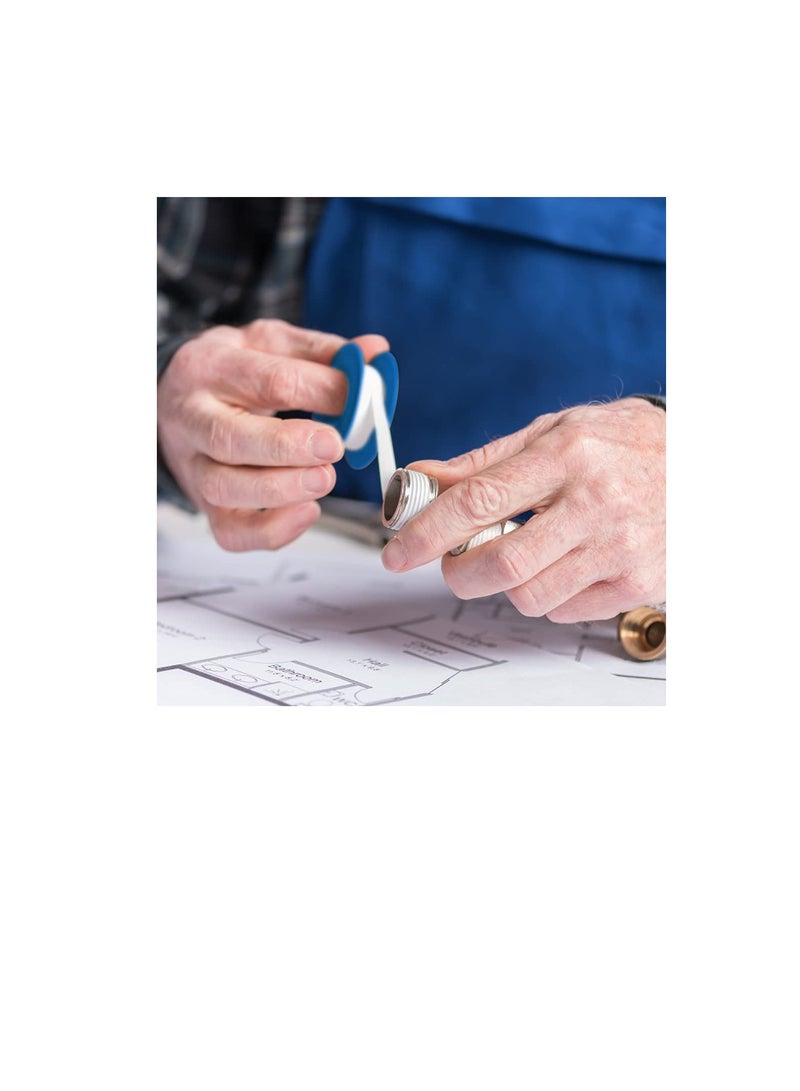 ROBUSTLINE Robustline Thread Sealing Teflon Tape with 0.25g/cm2 Density, 0.9MM x 12MTR PTFE for Pipe Fittings and Fixing Water Leak (12 MTRS) (25)  - Image 3