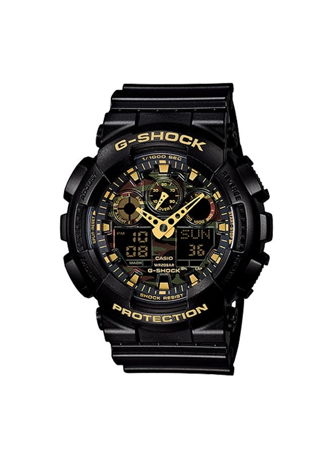 CASIO CASIO GA-100CF-1A9PR Stylish Camouflage Multifunction Sports Watch with High Durability for Outdoor Adventures 