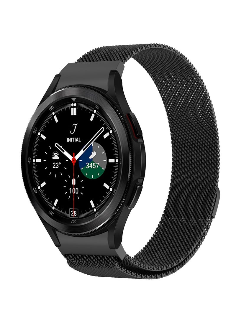 Generic - Stainless Steel Milanese Loop Band Watchband For Galaxy Watch 4/5/6 Black - Image 1