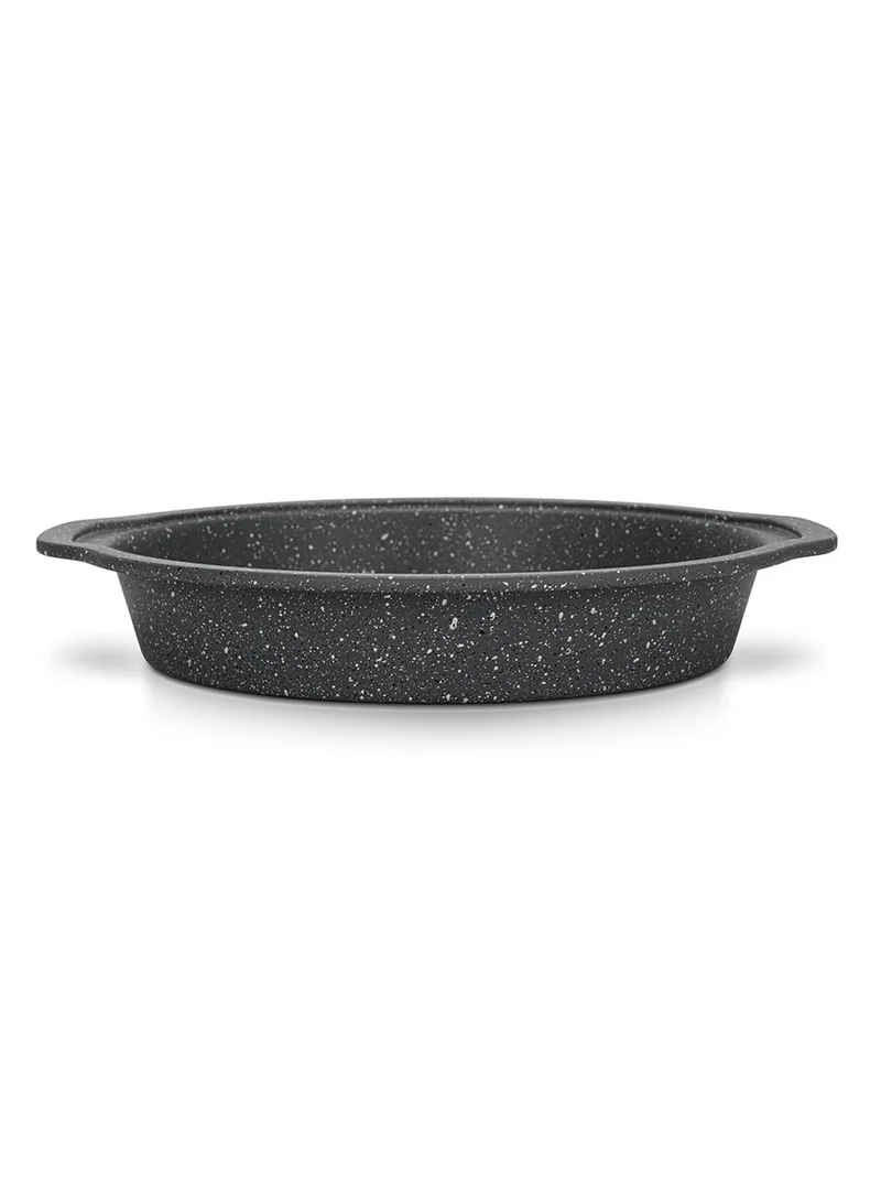 Fissman 28cm Round Roaster Pan Made from Durable Carbon Steel with Premium Non-Stick Coating, Heat Resistant Handles, and Scratch Resistant Surface   Perfect for Baking, Roasting, and Easy Cleanup