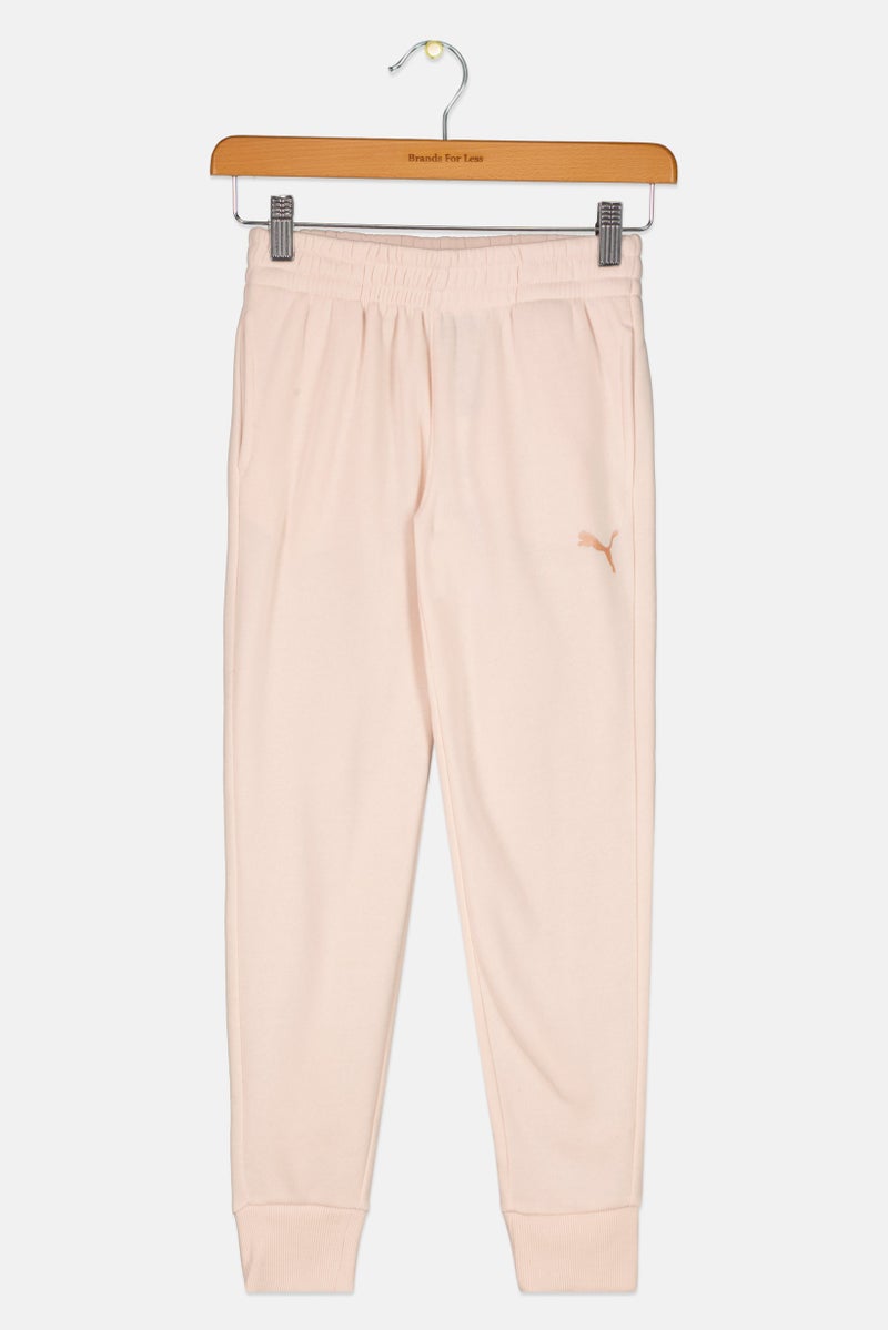 PUMA Kids Girl Brand Logo Outdoor Sweatpants, Blush - Image 3