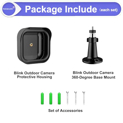 honecumi Blink Outdoor Camera Mount for Blink Outdoor 4th & 3rd– Weatherproof Adjustable Blink Outdoor Camera Surveillance Mount Bracket with Protective Housing, 360° Swivel & 90° Tilt Mount, 1 Pack - Image 4
