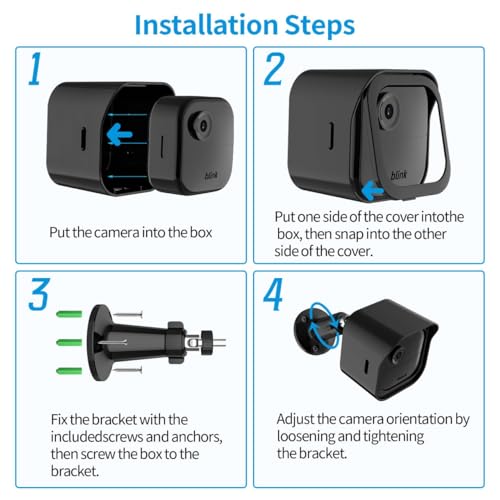 honecumi Blink Outdoor Camera Mount for Blink Outdoor 4th & 3rd– Weatherproof Adjustable Blink Outdoor Camera Surveillance Mount Bracket with Protective Housing, 360° Swivel & 90° Tilt Mount, 1 Pack - Image 3