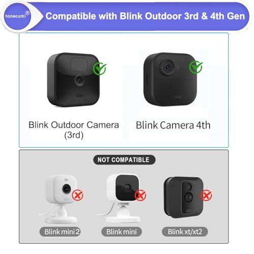 honecumi Blink Outdoor Camera Mount for Blink Outdoor 4th & 3rd– Weatherproof Adjustable Blink Outdoor Camera Surveillance Mount Bracket with Protective Housing, 360° Swivel & 90° Tilt Mount, 1 Pack - Image 2