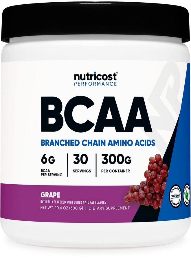 Nutricost Bcaa Powder (Grape 30 Servings) Optimal 2:1:1 Ratio Vegetarian Nongmo - Image 1