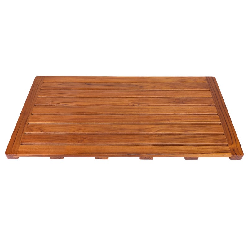 Utoplike Teak Bath Mat, Large Wood Shower Mats for Bathroom, 31.7"x17.9" Sturdy Floor Mat for Indoor Spa or Outdoor - Image 1