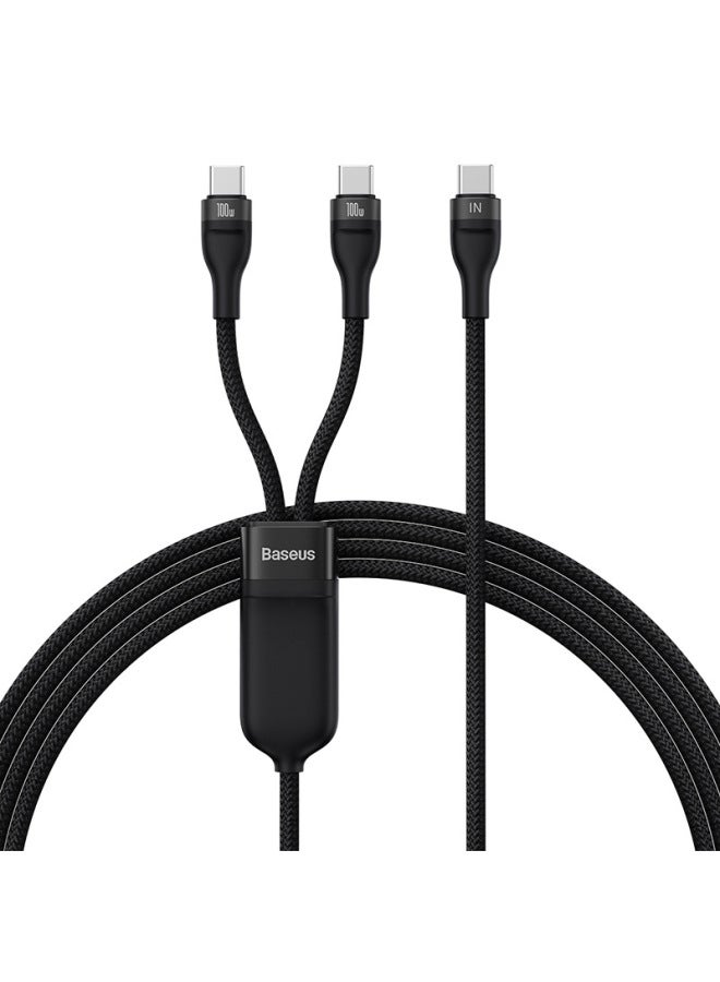 Two-in-one Data Cable Double Typec One-on-two PD100W Double Ctoc Port Fast Charging Car Phone Charging-Color:Buy One Get One Free Purple 1.2m [u/c To C+l+android] 100w Fast Charging Does Not Damage The Machine-others  - Image 2