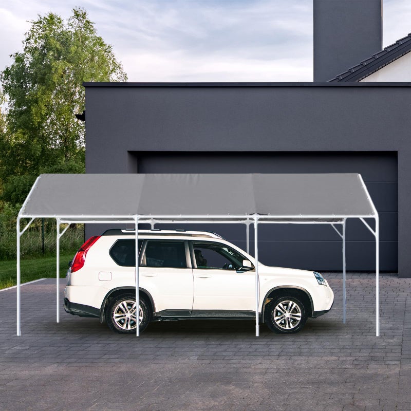 Wesnoy 10 x 20 ft Heavy Duty Canopy Replacement Cover Waterproof Carport Garage Car Shelter Tarp Tent for Car Canopy with 50 Ball Bungees, Only Top Cover, Frame is Not Included - Image 5