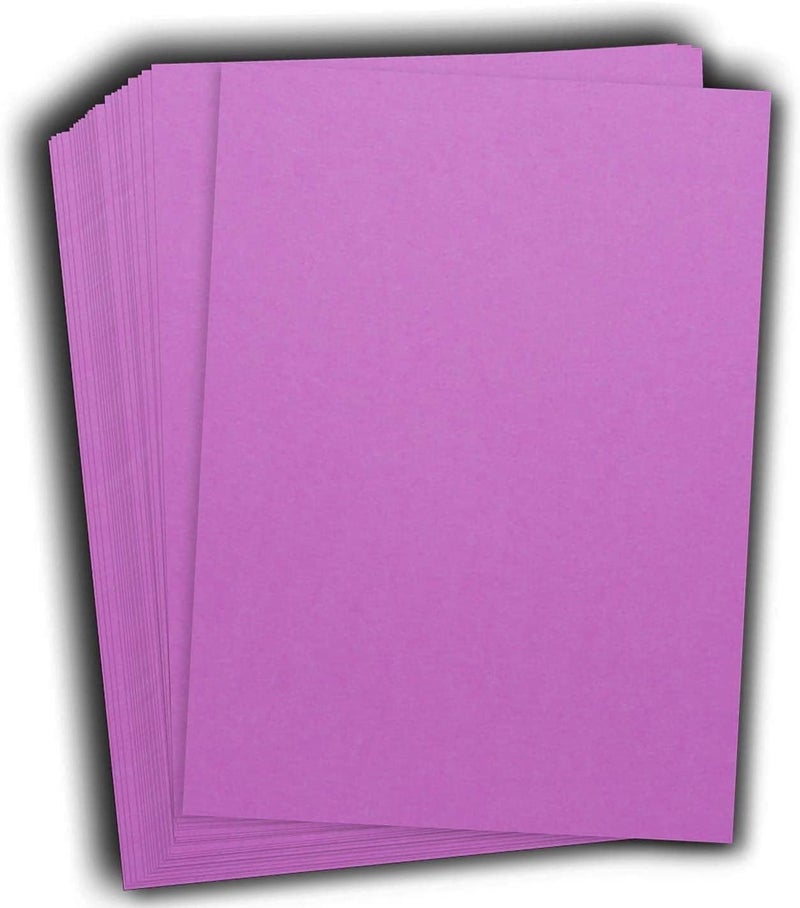 Hamilco Colored Cardstock Paper 11" x 17" Pearly Purple Color Card Stock Paper 50 Pack - Image 1