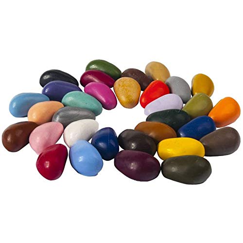 Crayon Rocks, Crayons in a Rock Shape, 32 Count, Tripod Grip Made for Handwriting Development in Kids and Toddlers, Fun & Educational, Creative Activity, Comes in a Muslin Bag - 32 Colors - Image 3