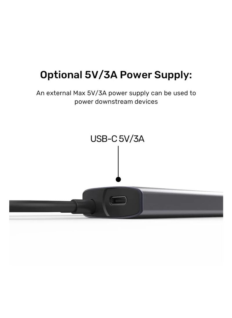 UNITEK - UNITEK uHUB Q4 4-in-1 USB-C Hub with Four USB-A Ports, 10Gbps High-Speed Data Transfer, Compact and Portable Design for Laptops, Tablets, and Smartphones - Image 1
