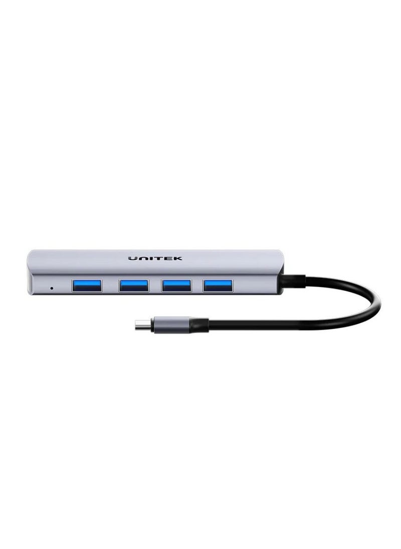 UNITEK - UNITEK uHUB Q4 4-in-1 USB-C Hub with Four USB-A Ports, 10Gbps High-Speed Data Transfer, Compact and Portable Design for Laptops, Tablets, and Smartphones - Image 1