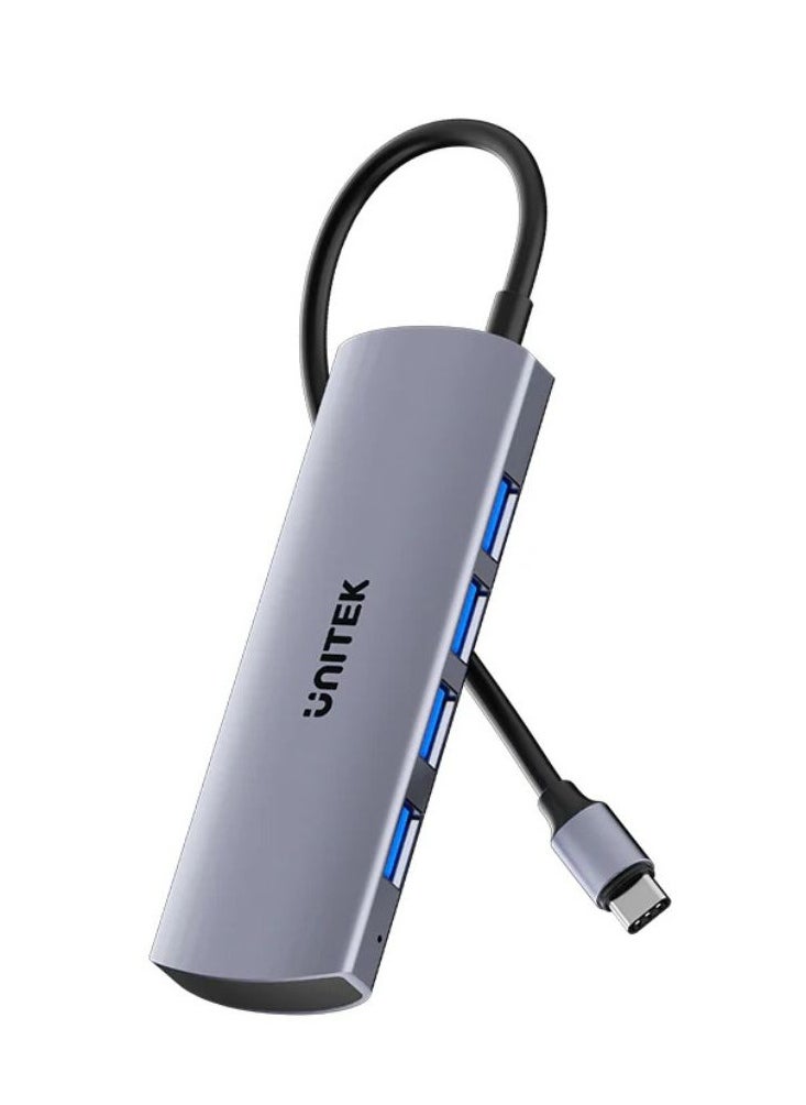 UNITEK - UNITEK uHUB Q4 4-in-1 USB-C Hub with Four USB-A Ports, 10Gbps High-Speed Data Transfer, Compact and Portable Design for Laptops, Tablets, and Smartphones - Image 1