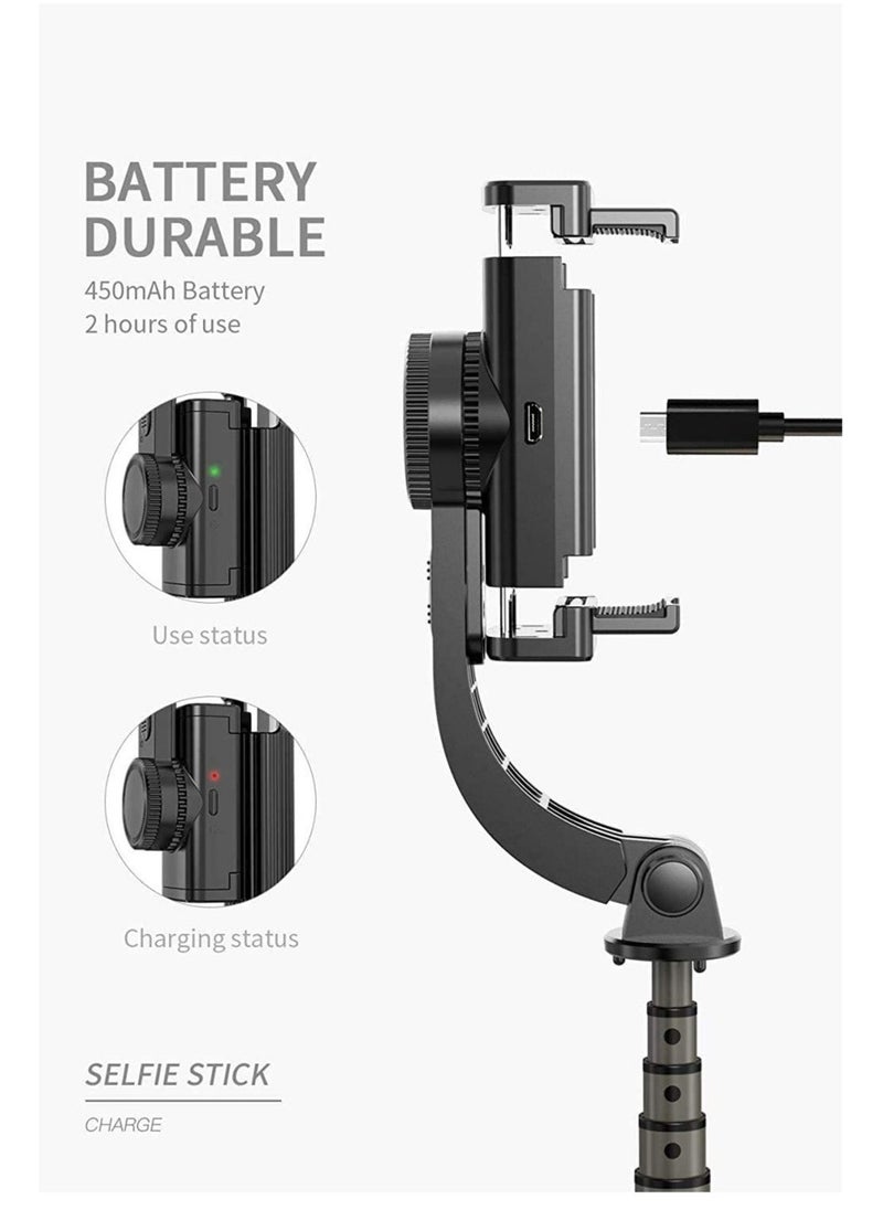 Raxoom Gimbal Stabilizer for Smartphone L08 Handheld Gimbal with 360°Auto Balance Ant Shake Remote Wireless Bluetooth Selfie Stick Pan-tilt Tripod with Built-in Bluetooth Remote - Image 4