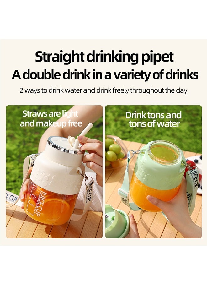 Electric Fruit Juicer,Juicer Machines,powerful Crushed Ice Wireless Mini Protable Blender Bottle Juice With Straw Household Use Charging 10 Blade Juice Cup(k2 white)