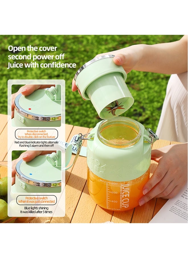Electric Fruit Juicer,Juicer Machines,powerful Crushed Ice Wireless Mini Protable Blender Bottle Juice With Straw Household Use Charging 10 Blade Juice Cup(k2 white)