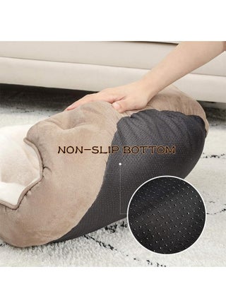 Extra Soft Cat Bed Large, Round Puppy Bed with Pillow for Joint & Muscle Support, Non-Skid Cat Sleeping Bed, Machine Washable Pet Bed - view 3