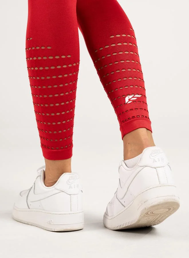 PALMFIT PALMFIT Women Red Balance Seamless Active Leggings