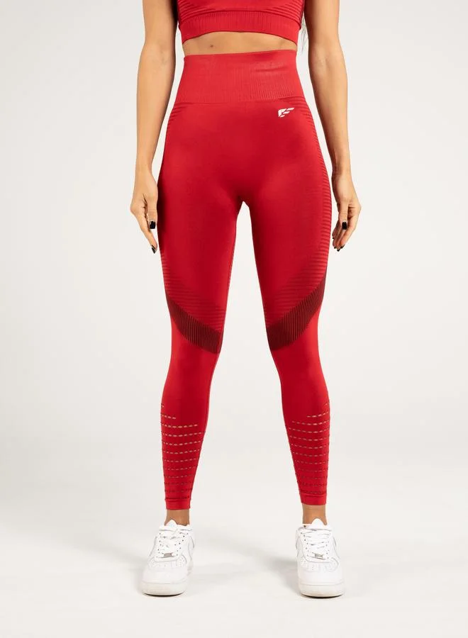 PALMFIT PALMFIT Women Red Balance Seamless Active Leggings