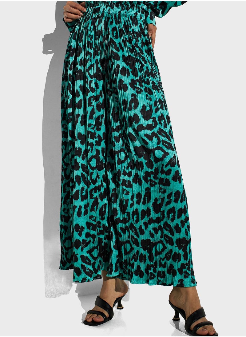 2Xtremz - Printed Plisse High Waist Pants - Image 1