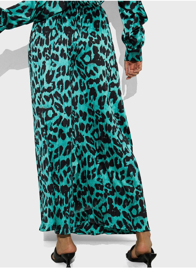 2Xtremz - Printed Plisse High Waist Pants - Image 1