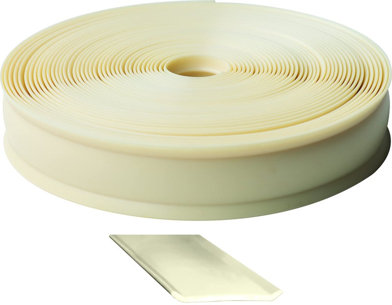 RV Designer 3/4 Inch Wide Vinyl Trim Insert for RVs, Flexible Molding, Exterior Use, and Roof Edge Molding - Ideal for Travel Trailers and Campers, Heavy Duty, 25 Foot Roll, Col. White - Image 1