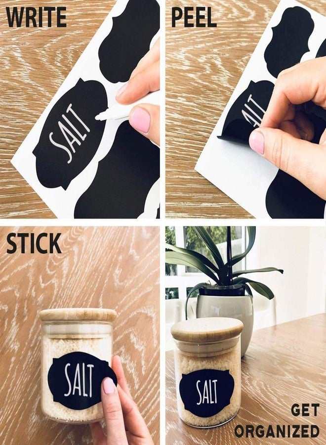 Fusion Graphix White 108 Pcs Waterproof Vinyl Stickers for Mason Jars Glass Bottles, Decals Craft, Kitchen Jar Labels Bottle Stickers 7cm x 4cm - Image 4