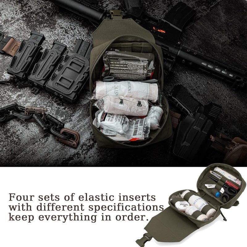 PETAC GEAR Tactical Rip Away Medical Pouch Tear Off First Aid IFAK Pouch Molle & Belt Horizontal Outdoor Emergency Survival Bag … - Image 3